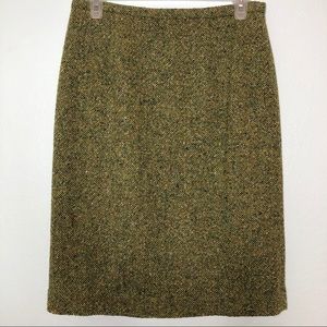 NWT Ann Taylor Factory tweed green pencil skirt